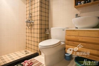 简约风格二居室3万以下90平米卫生间洗手台婚房家装图片