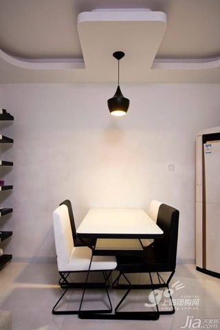 简约风格二居室简洁黑白3万以下90平米餐厅灯具婚房平面图
