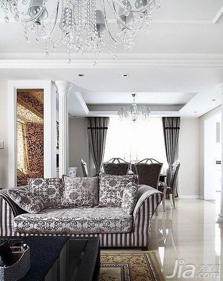 欧式风格跃层豪华型140平米以上客厅沙发新房家装图