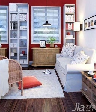 简约风格一居室简洁白色5-10万50平米客厅沙发新房家装图片