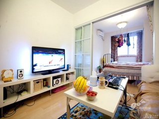 简约风格一居室3万以下60平米客厅电视柜图片