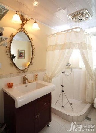 田园风格二居室5-10万60平米卫生间浴室柜婚房平面图