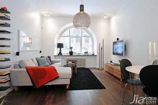 简约风格一居室3万以下40平米客厅沙发新房家装图片