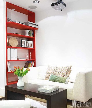 简约风格一居室简洁3万以下40平米客厅沙发新房设计图纸