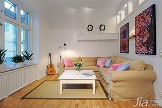 简约风格一居室3万以下40平米客厅沙发新房设计图
