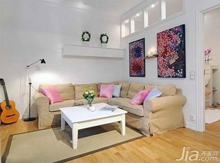 简约风格一居室3万以下40平米客厅沙发新房设计图纸