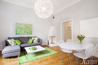 简约风格一居室简洁3万以下40平米客厅沙发新房家装图片