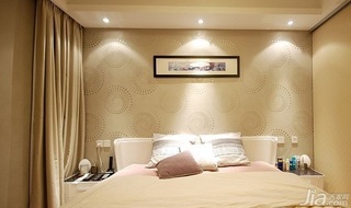 简约风格四房暖色调10-15万120平米卧室卧室背景墙新房家装图