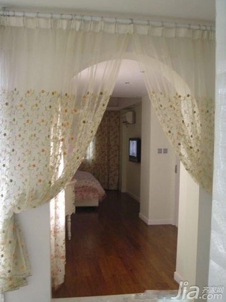 简约风格四房10-15万100平米卧室过道窗帘新房家装图片