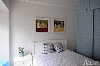 欧式风格二居室简洁豪华型80平米卧室卧室背景墙床新房家居图片