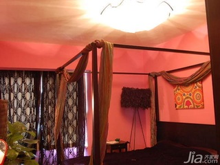 简约风格二居室红色3万以下60平米卧室灯具图片