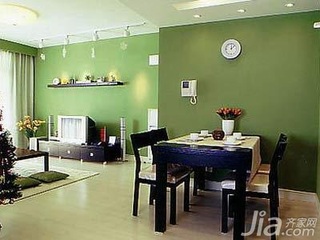 简约风格二居室绿色5-10万60平米餐厅餐桌新房平面图