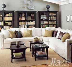欧式风格一居室舒适3万以下50平米客厅沙发图片