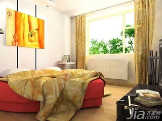欧式风格一居室舒适3万以下50平米卧室床新房家装图