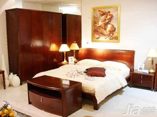 欧式风格一居室3万以下50平米卧室床新房家装图片