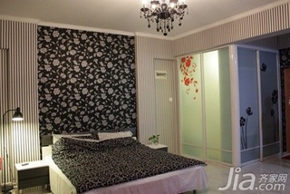 简约风格一居室3万以下50平米卧室卧室背景墙床图片