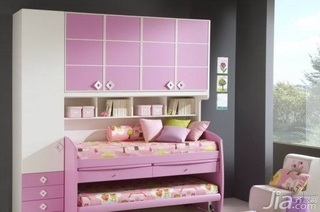 简约风格二居室粉色3万以下50平米床效果图