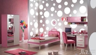 简约风格二居室粉色3万以下50平米床图片