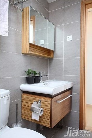 简约风格二居室5-10万50平米卫生间洗手台图片