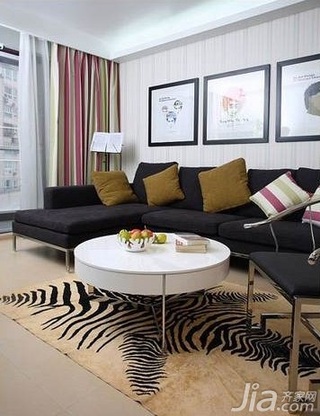 简约风格二居室简洁5-10万50平米客厅沙发图片