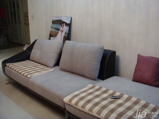 简约风格二居室5-10万70平米客厅沙发新房设计图