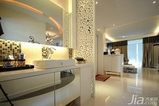 简约风格四房白色10-15万120平米卫生间洗手台新房家居图片