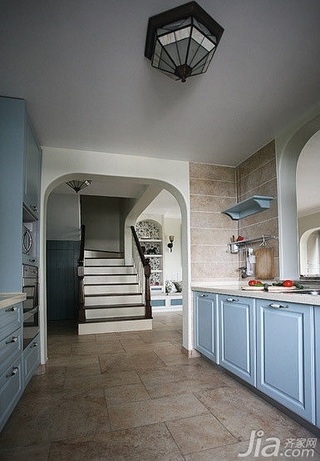 地中海风格别墅豪华型140平米以上厨房橱柜新房设计图纸