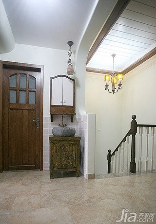 地中海风格别墅豪华型140平米以上楼梯洗手台新房设计图
