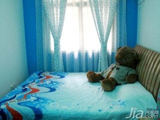 地中海风格二居室蓝色3万以下60平米儿童房床图片