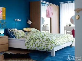 简约风格一居室舒适3万以下50平米卧室床图片