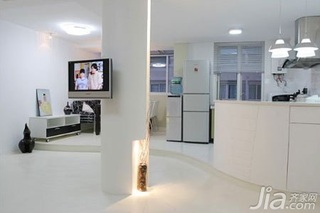 简约风格复式简洁白色5-10万80平米吧台灯具新房家装图