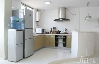 简约风格复式简洁白色5-10万80平米厨房橱柜新房设计图纸