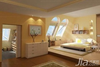 简约风格复式温馨10-15万90平米客厅床新房家装图