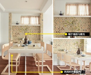 简约风格15-20万120平米餐厅餐桌新房家装图片