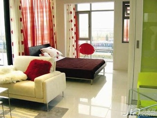 简约风格一居室小清新3万以下50平米卧室床新房家装图片