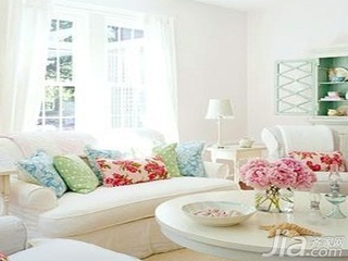 简约风格一居室简洁白色3万以下50平米客厅沙发背景墙沙发新房设计图