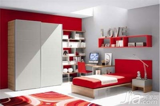 简约风格二居室3万以下50平米卧室床新房家装图