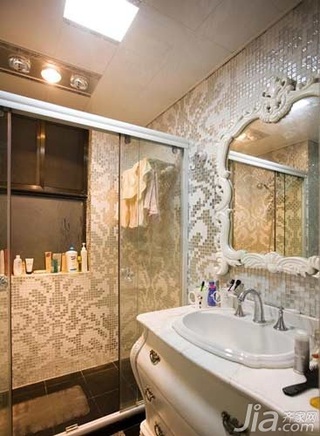 混搭风格二居室10-15万70平米卫生间洗手台婚房家居图片