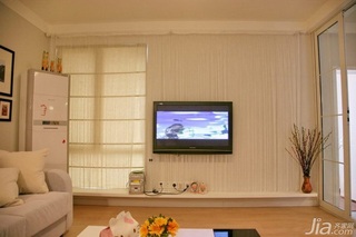 简约风格二居室15-20万80平米电视背景墙新房家居图片