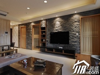 简约风格三居室富裕型130平米客厅电视背景墙茶几效果图