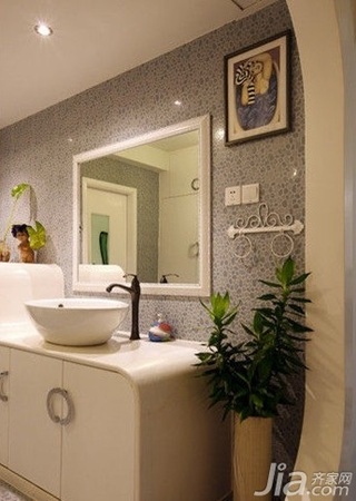 地中海风格四房15-20万140平米以上卫生间洗手台三口之家家装图片