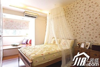 田园风格公寓舒适经济型90平米卧室床图片