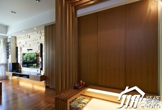 日式风格小户型富裕型70平米玄关隔断设计图