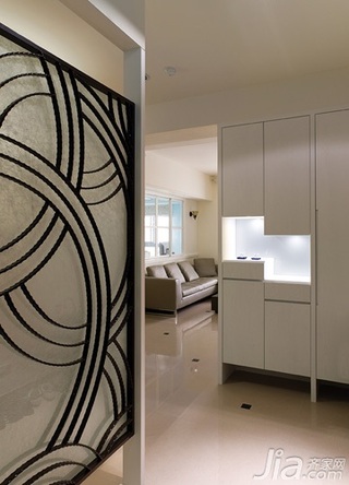 简约风格二居室简洁5-10万90平米走廊设计图纸