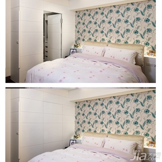 简约风格二居室舒适5-10万90平米卧室卧室背景墙床效果图