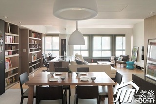 日式风格三居室富裕型120平米餐厅书桌图片