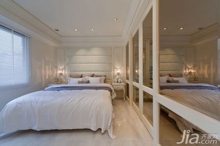 新古典风格一居室富裕型40平米床头软包床头柜效果图
