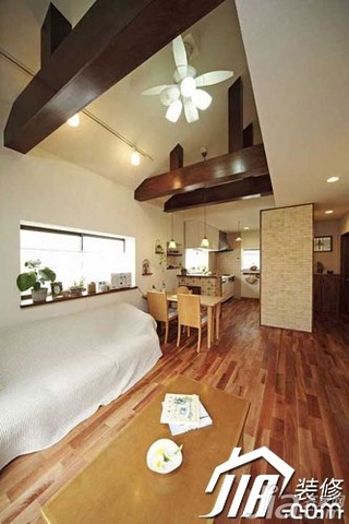 日式风格小户型原木色5-10万80平米玄关沙发图片