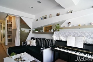 小户型大气5-10万40平米客厅沙发背景墙沙发图片