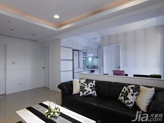 新古典风格一居室60平米客厅隔断沙发图片